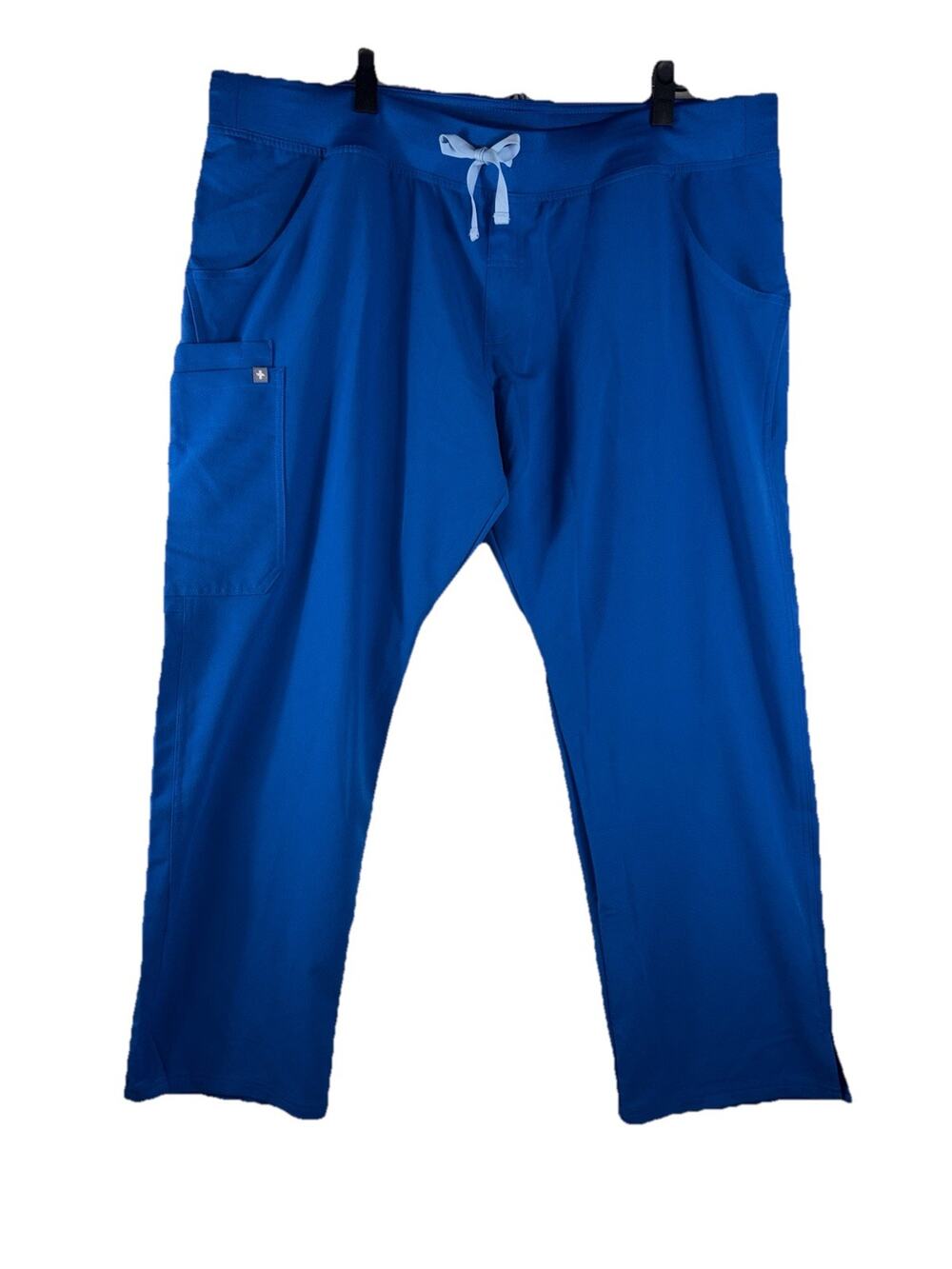Figs Women XXL P Kade Cargo Scrub Pants ROYAL Blue Drawstring Stretch Pockets